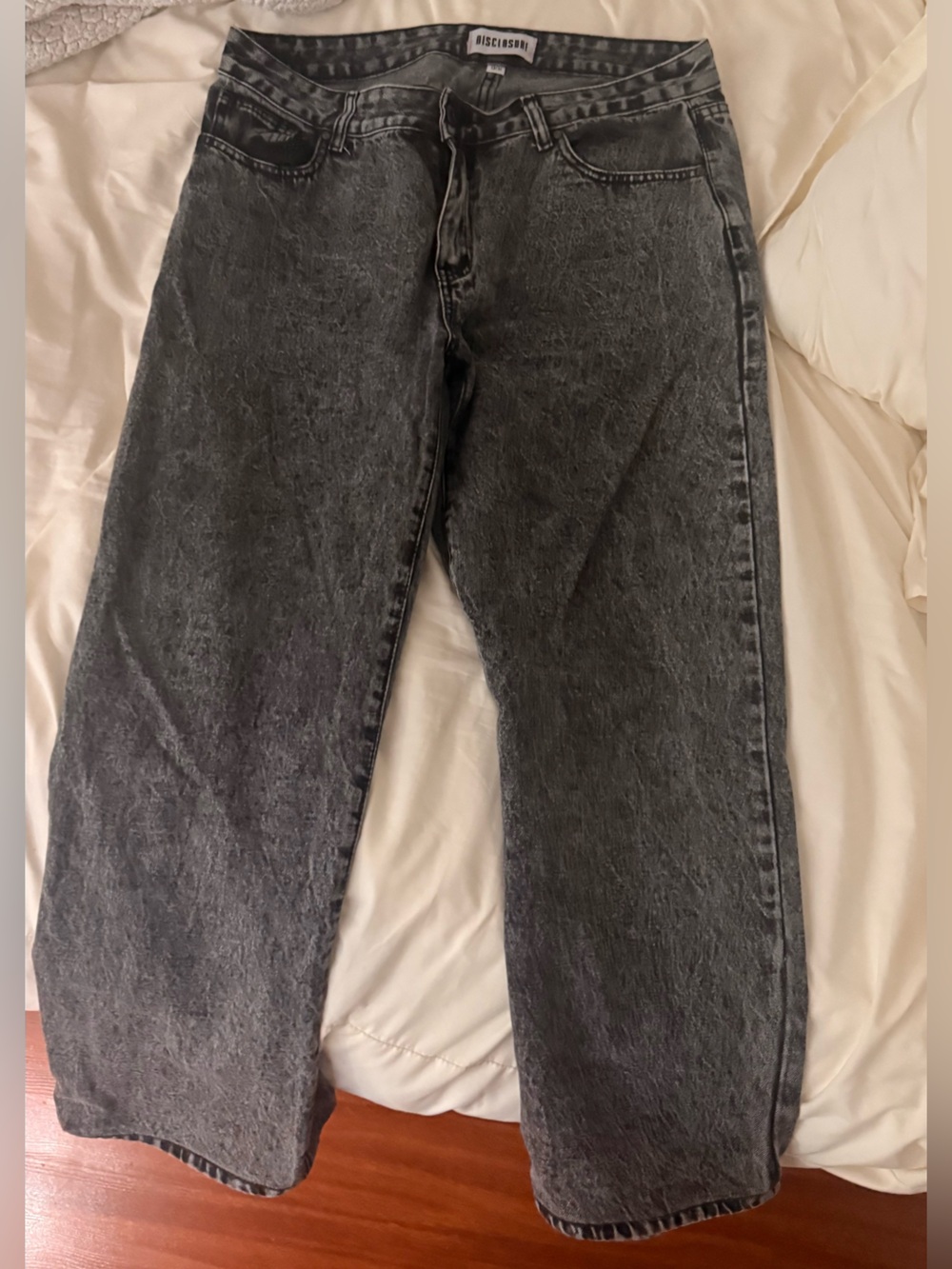 Women’s Washed Black Bow Denim Jeans